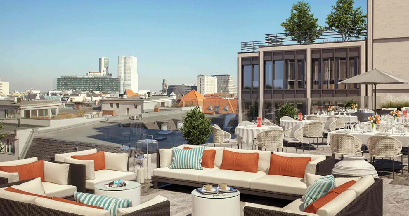 Dachterrasse mit Lounge am Kurfürstendamm in Berlin