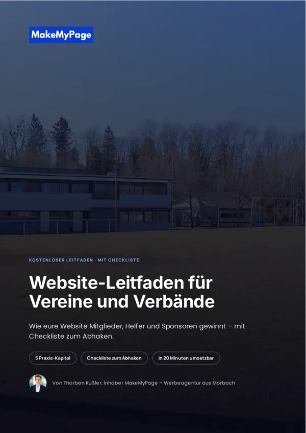 Titelseite: Website-Leitfaden für Vereine und Verbände